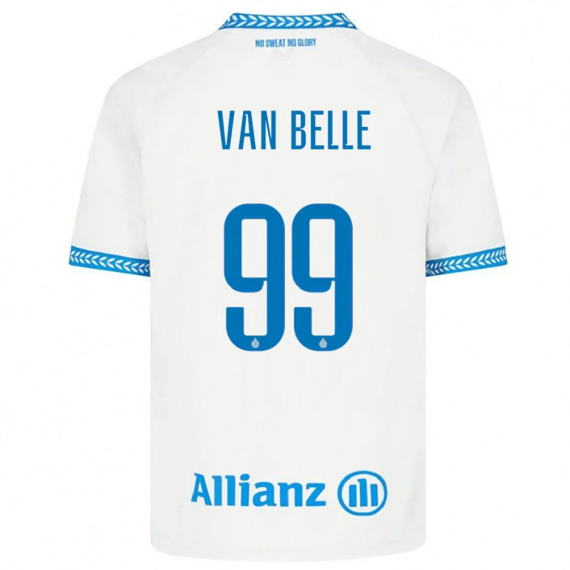 Danxen Mann Lyndsey Van Belle #99 Blå Hvit Bortetrøye Drakt Trøye 2025/26 Skjorter T-Skjorte