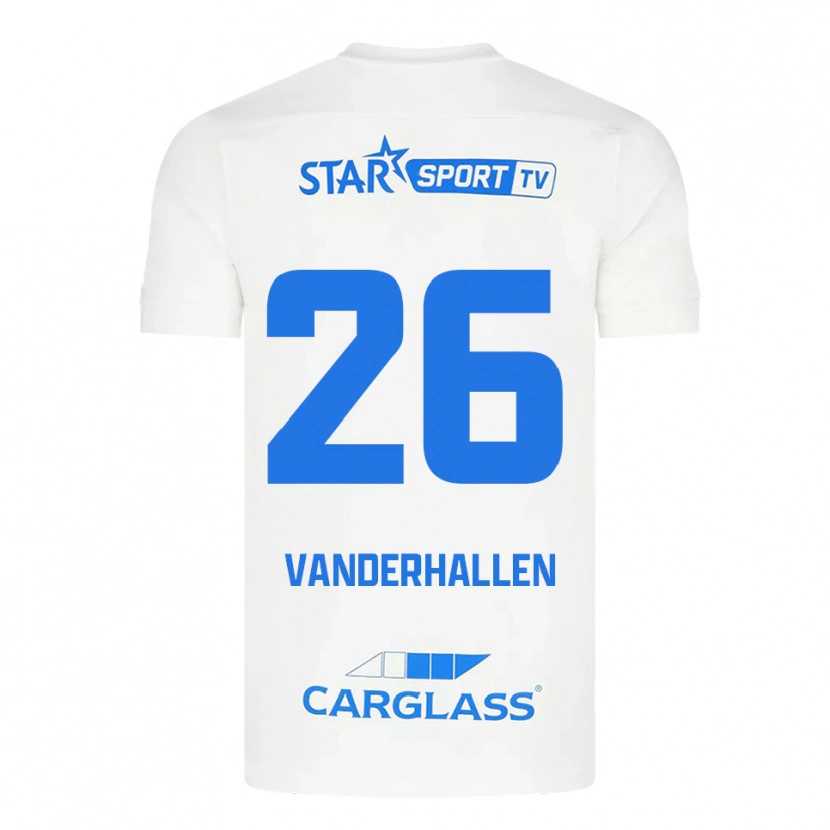 Danxen Mann Yari Vanderhallen #26 Hvit Blå Bortetrøye Drakt Trøye 2025/26 Skjorter T-Skjorte