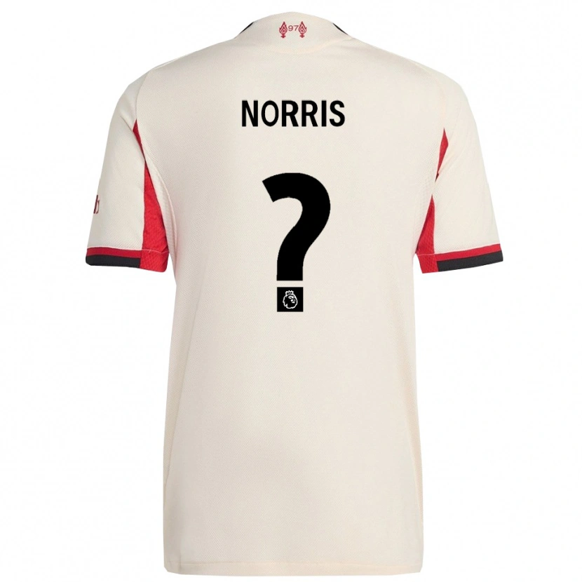 Danxen Mann James Norris #0 Hvit Svart Bortetrøye Drakt Trøye 2025/26 Skjorter T-Skjorte