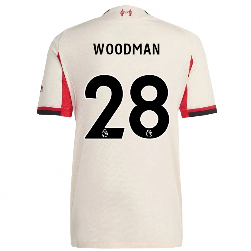 Danxen Mann Freddie Woodman #28 Hvit Svart Bortetrøye Drakt Trøye 2025/26 Skjorter T-Skjorte