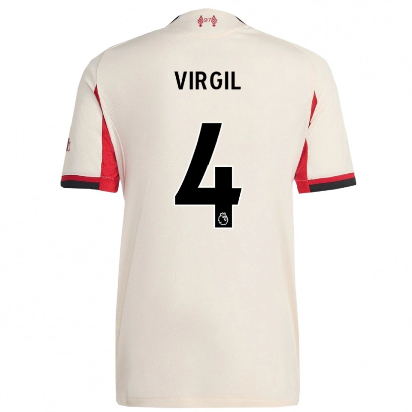 Danxen Mann Virgil Van Dijk #4 Hvit Svart Bortetrøye Drakt Trøye 2025/26 Skjorter T-Skjorte