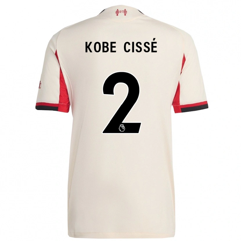 Danxen Mann Prince Kobe Cissé #2 Hvit Svart Bortetrøye Drakt Trøye 2025/26 Skjorter T-Skjorte