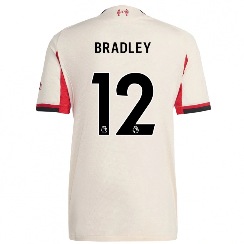 Danxen Mann Conor Bradley #12 Hvit Svart Bortetrøye Drakt Trøye 2025/26 Skjorter T-Skjorte
