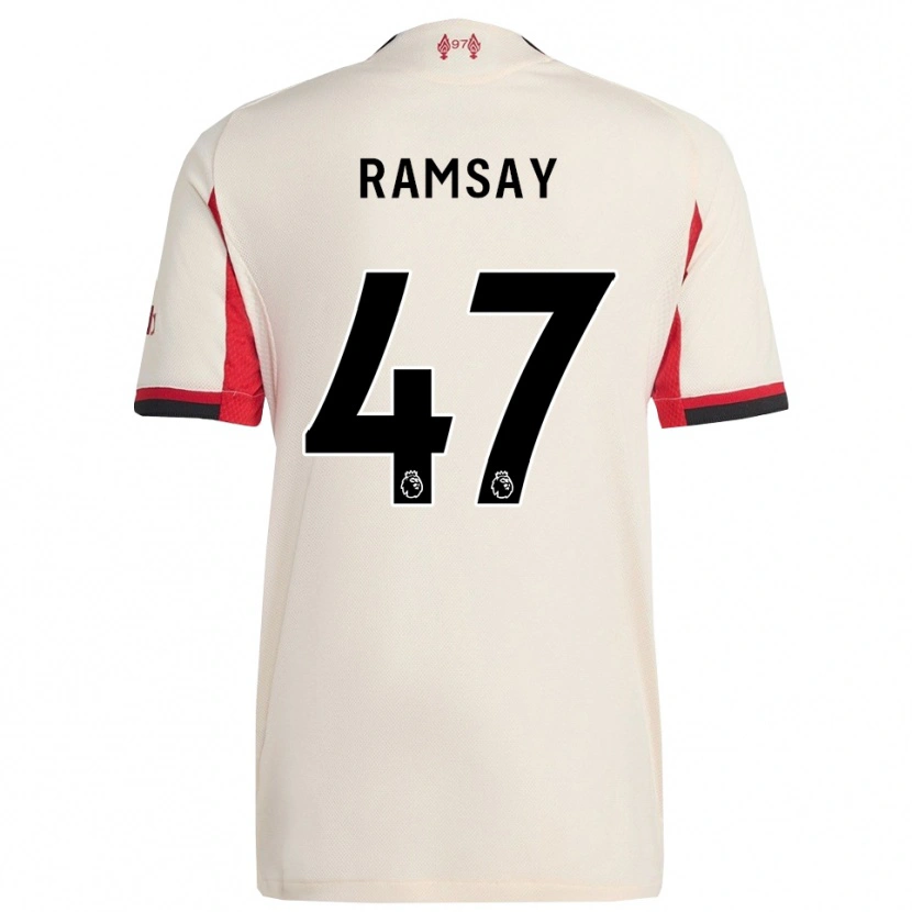 Danxen Mann Calvin Ramsay #47 Hvit Svart Bortetrøye Drakt Trøye 2025/26 Skjorter T-Skjorte