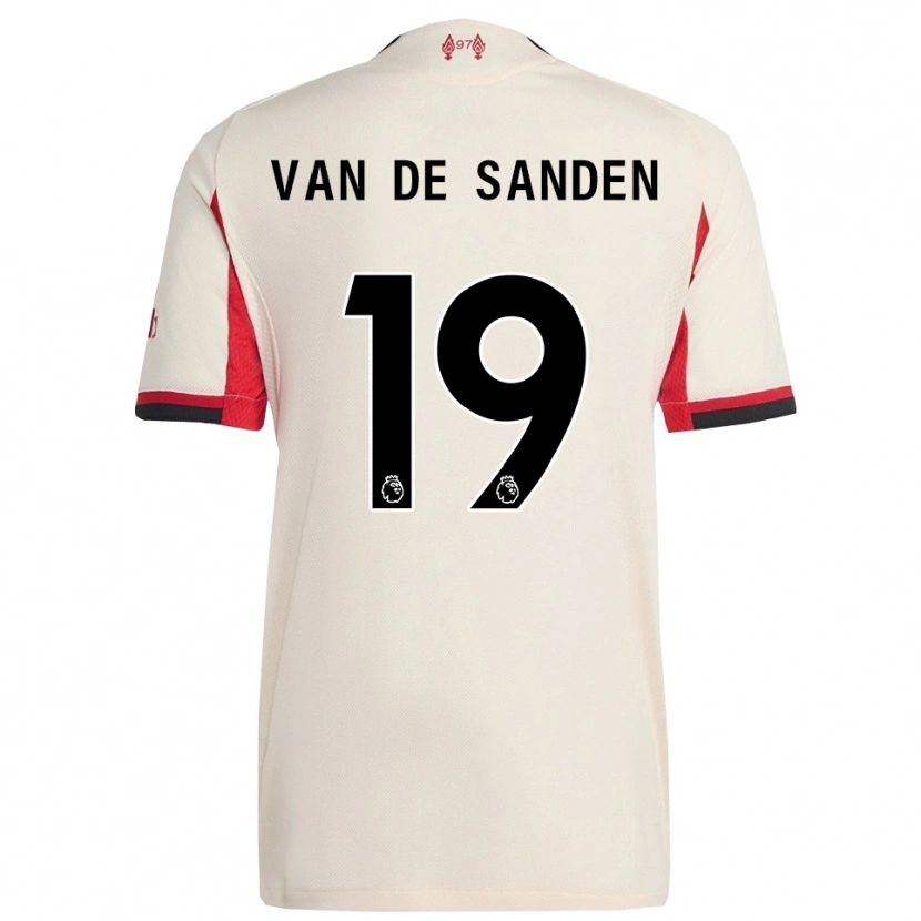 Danxen Mann Shanice Van De Sanden #19 Hvit Svart Bortetrøye Drakt Trøye 2025/26 Skjorter T-Skjorte