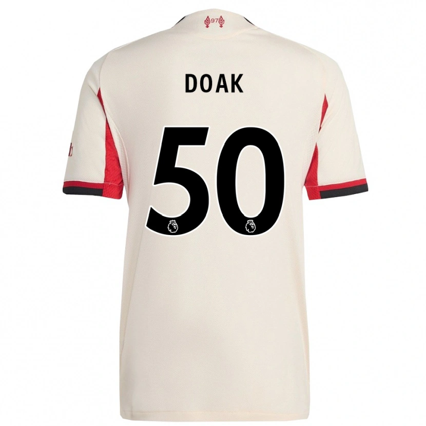 Danxen Mann Ben Doak #50 Hvit Svart Bortetrøye Drakt Trøye 2025/26 Skjorter T-Skjorte