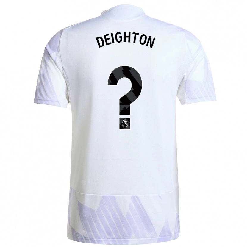 Danxen Mann Joe Deighton #0 Hvit Lilla Lilla Bortetrøye Drakt Trøye 2025/26 Skjorter T-Skjorte