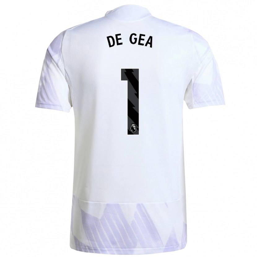 Danxen Mann David De Gea #1 Hvit Lilla Lilla Bortetrøye Drakt Trøye 2025/26 Skjorter T-Skjorte