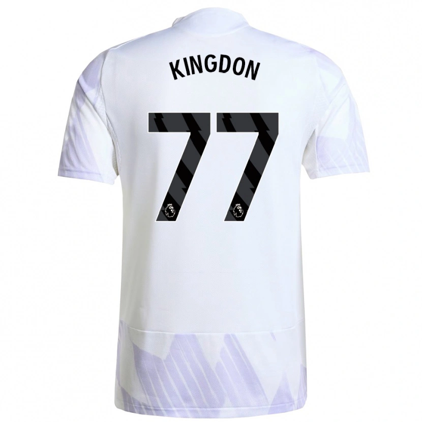 Danxen Mann Jack Kingdon #77 Hvit Lilla Lilla Bortetrøye Drakt Trøye 2025/26 Skjorter T-Skjorte