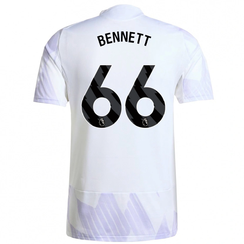 Danxen Mann Rhys Bennett #66 Hvit Lilla Lilla Bortetrøye Drakt Trøye 2025/26 Skjorter T-Skjorte
