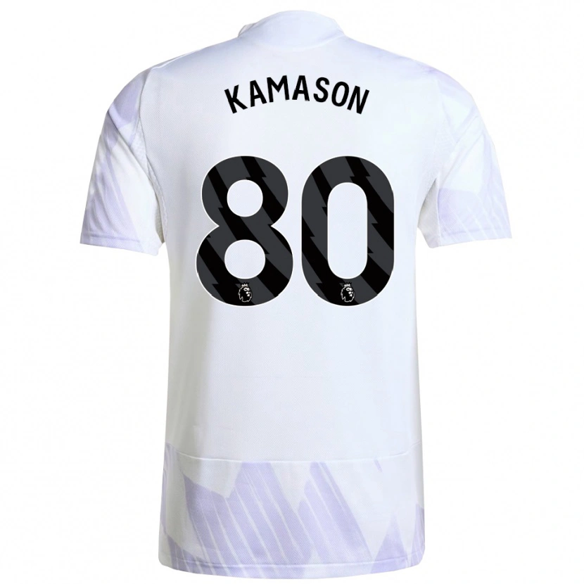 Danxen Mann Jaydan Kamason #80 Hvit Lilla Lilla Bortetrøye Drakt Trøye 2025/26 Skjorter T-Skjorte