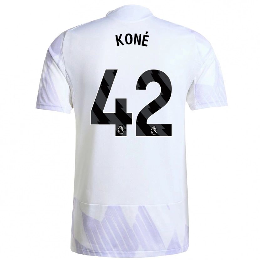 Danxen Mann Sékou Koné #42 Hvit Lilla Lilla Bortetrøye Drakt Trøye 2025/26 Skjorter T-Skjorte