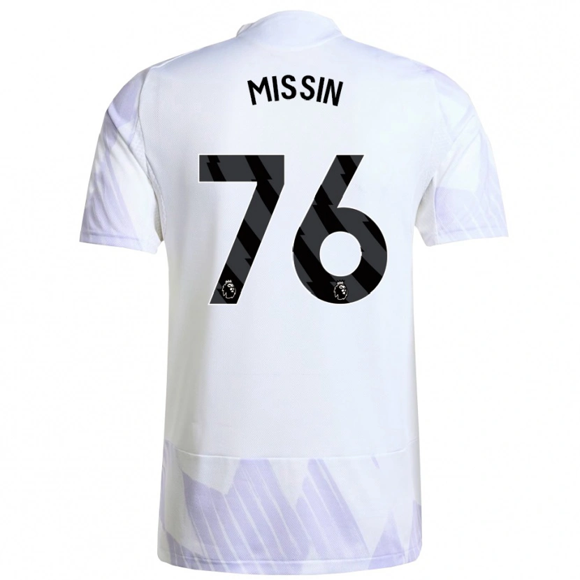 Danxen Mann Ashton Missin #76 Hvit Lilla Lilla Bortetrøye Drakt Trøye 2025/26 Skjorter T-Skjorte