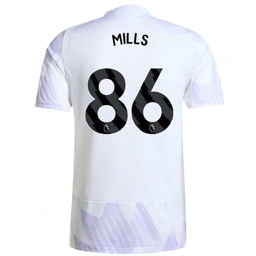 Danxen Mann Albert Mills #86 Hvit Lilla Lilla Bortetrøye Drakt Trøye 2025/26 Skjorter T-Skjorte