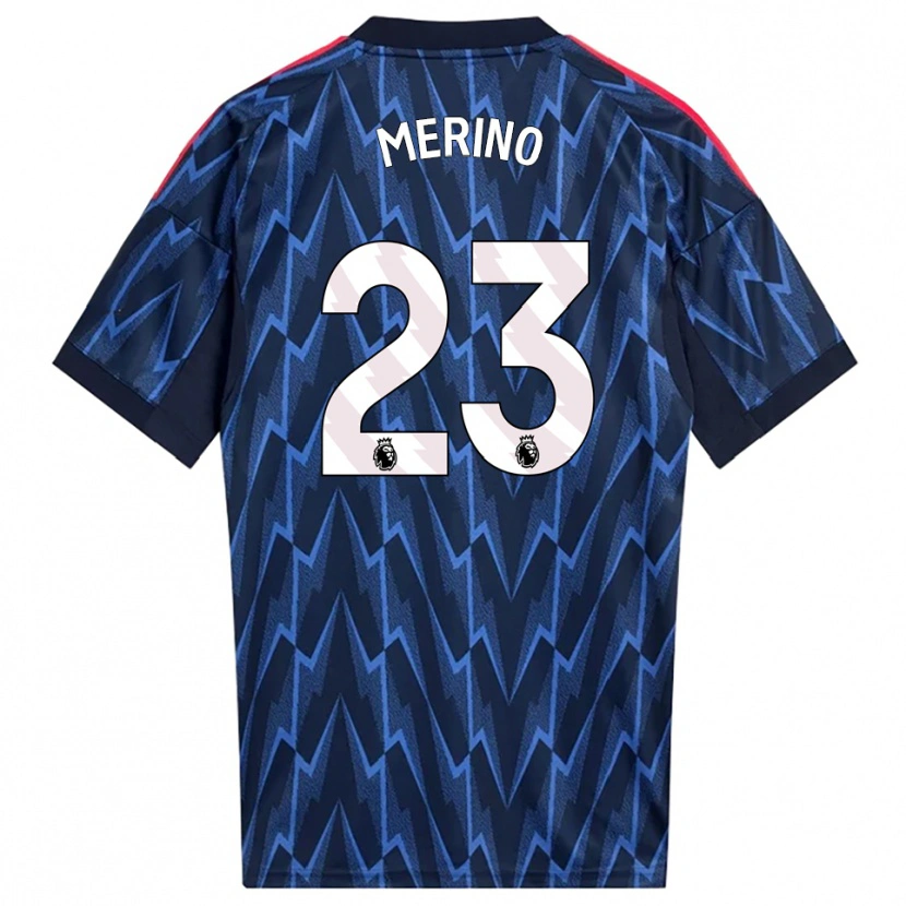Danxen Mann Mikel Merino #23 Marineblå Rød Bortetrøye Drakt Trøye 2025/26 Skjorter T-Skjorte