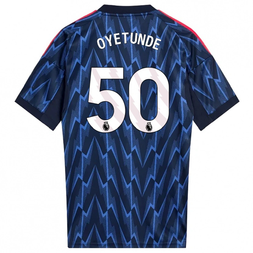 Danxen Mann Daniel Oyetunde #50 Marineblå Rød Bortetrøye Drakt Trøye 2025/26 Skjorter T-Skjorte