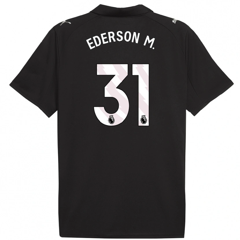 Danxen Mann Ederson #31 Svart Hvit Bortetrøye Drakt Trøye 2025/26 Skjorter T-Skjorte
