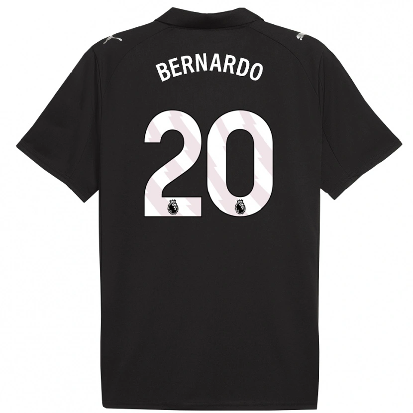 Danxen Mann Bernardo Silva #20 Svart Hvit Bortetrøye Drakt Trøye 2025/26 Skjorter T-Skjorte