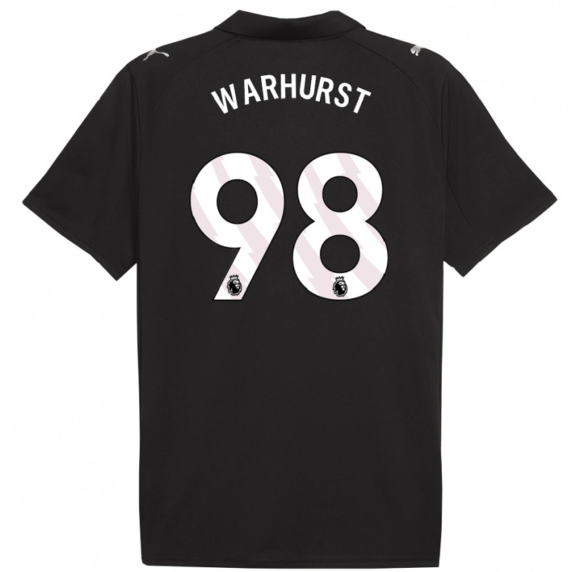 Danxen Mann Matty Warhurst #98 Svart Hvit Bortetrøye Drakt Trøye 2025/26 Skjorter T-Skjorte
