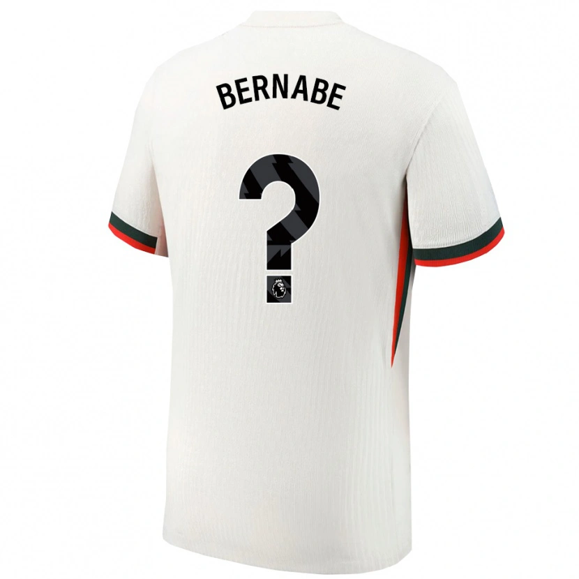 Danxen Mann Alejandra Bernabe #0 Hvit Grønn Bortetrøye Drakt Trøye 2025/26 Skjorter T-Skjorte