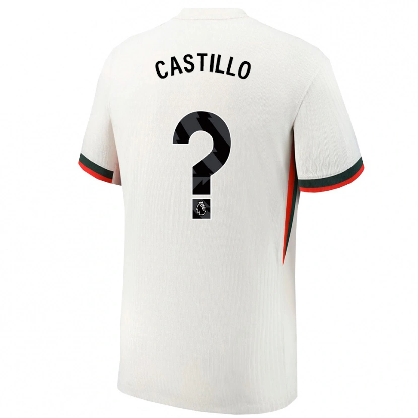 Danxen Mann Juan Castillo #0 Hvit Grønn Bortetrøye Drakt Trøye 2025/26 Skjorter T-Skjorte