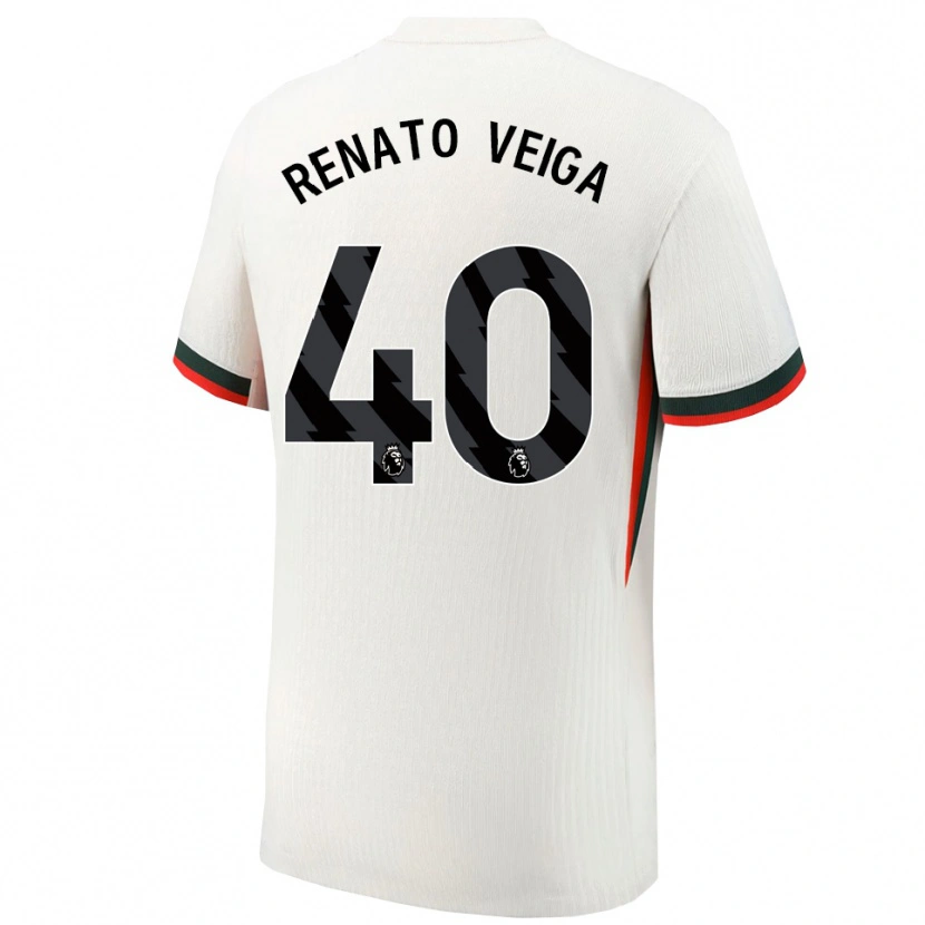 Danxen Mann Renato Veiga #40 Hvit Grønn Bortetrøye Drakt Trøye 2025/26 Skjorter T-Skjorte