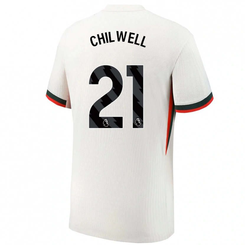 Danxen Mann Ben Chilwell #21 Hvit Grønn Bortetrøye Drakt Trøye 2025/26 Skjorter T-Skjorte