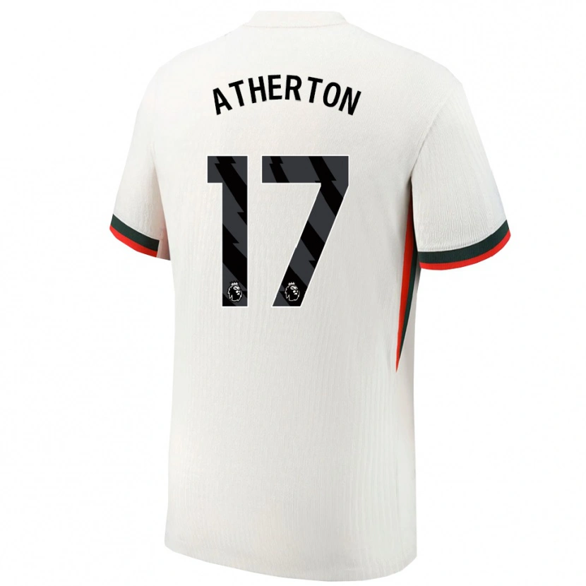 Danxen Mann Chris Atherton #17 Hvit Grønn Bortetrøye Drakt Trøye 2025/26 Skjorter T-Skjorte