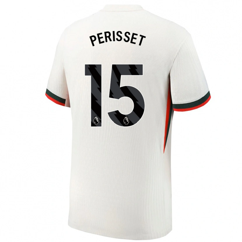 Danxen Mann Eve Perisset #15 Hvit Grønn Bortetrøye Drakt Trøye 2025/26 Skjorter T-Skjorte