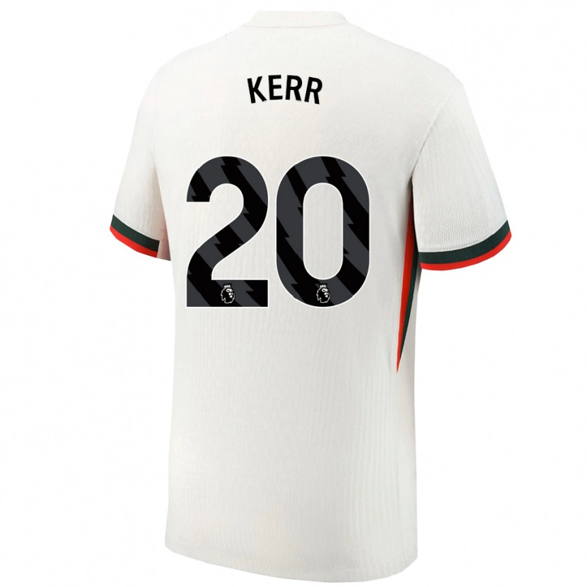 Danxen Mann Sam Kerr #20 Hvit Grønn Bortetrøye Drakt Trøye 2025/26 Skjorter T-Skjorte