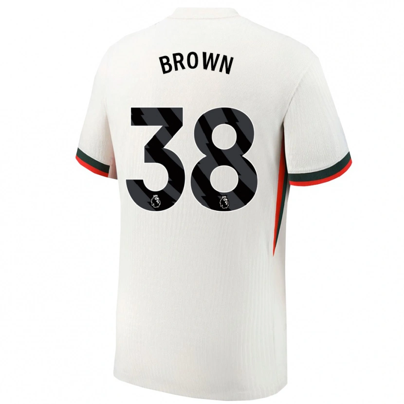 Danxen Mann Cerys Brown #38 Hvit Grønn Bortetrøye Drakt Trøye 2025/26 Skjorter T-Skjorte