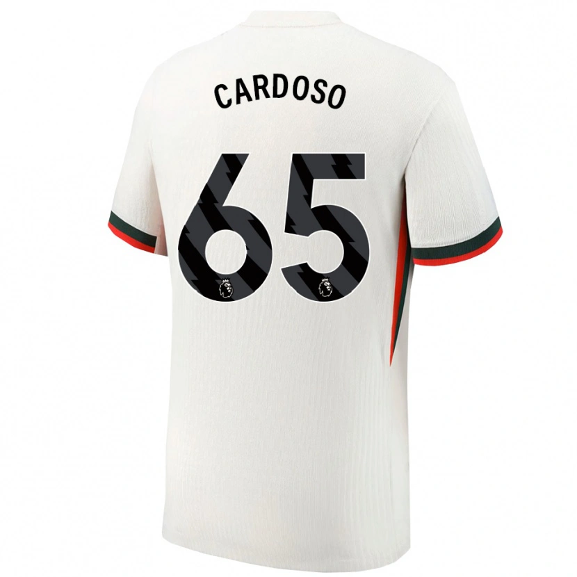 Danxen Mann Leo Cardoso #65 Hvit Grønn Bortetrøye Drakt Trøye 2025/26 Skjorter T-Skjorte