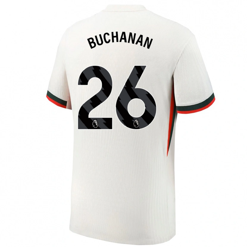 Danxen Mann Kadeisha Buchanan #26 Hvit Grønn Bortetrøye Drakt Trøye 2025/26 Skjorter T-Skjorte