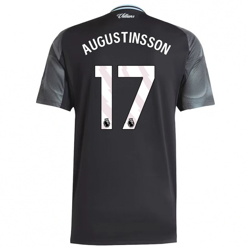 Danxen Mann Ludwig Augustinsson #17 Svart Himmelsblå Bortetrøye Drakt Trøye 2025/26 Skjorter T-Skjorte