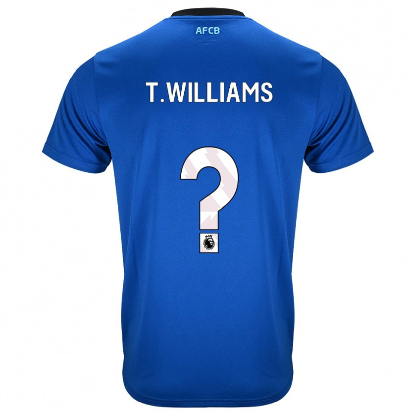 Danxen Mann Toure Williams #0 Blå Svart Bortetrøye Drakt Trøye 2025/26 Skjorter T-Skjorte