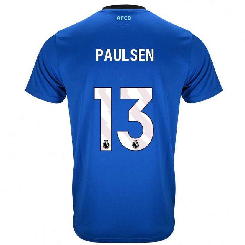 Danxen Mann Alex Paulsen #13 Blå Svart Bortetrøye Drakt Trøye 2025/26 Skjorter T-Skjorte