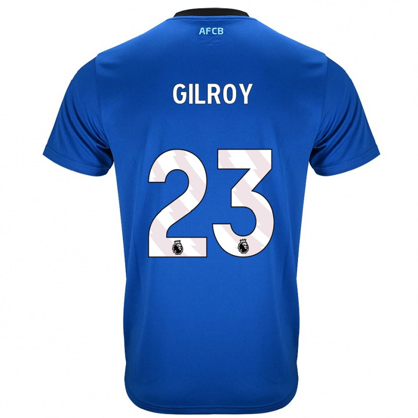 Danxen Mann Chloe Gilroy #23 Blå Svart Bortetrøye Drakt Trøye 2025/26 Skjorter T-Skjorte
