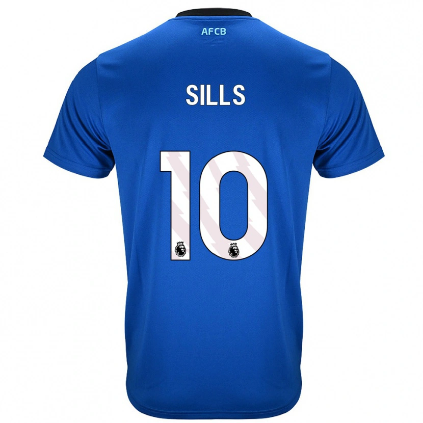 Danxen Mann Ethan Sills #10 Blå Svart Bortetrøye Drakt Trøye 2025/26 Skjorter T-Skjorte