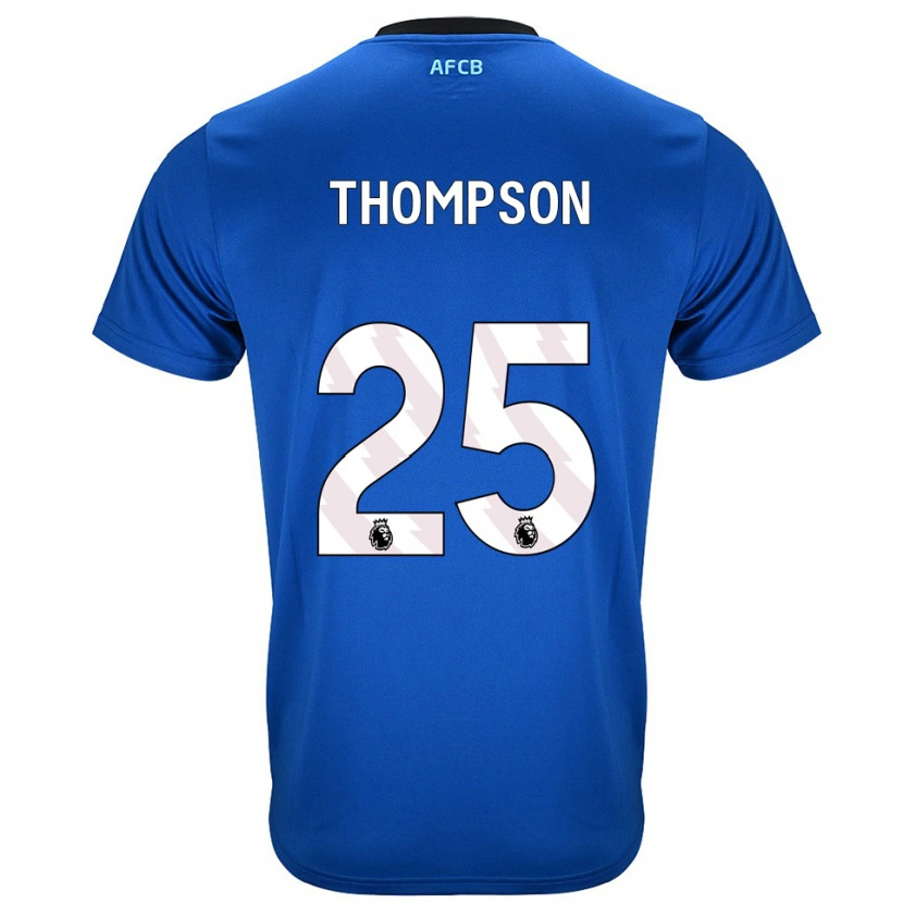 Danxen Mann Kenni Thompson #25 Blå Svart Bortetrøye Drakt Trøye 2025/26 Skjorter T-Skjorte