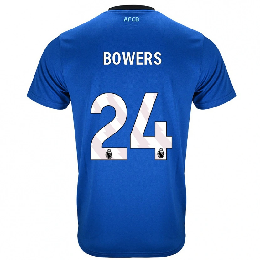 Danxen Mann Kelci Bowers #24 Blå Svart Bortetrøye Drakt Trøye 2025/26 Skjorter T-Skjorte