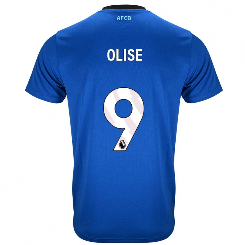 Danxen Mann Josh Hamilton-Olise #9 Blå Svart Bortetrøye Drakt Trøye 2025/26 Skjorter T-Skjorte