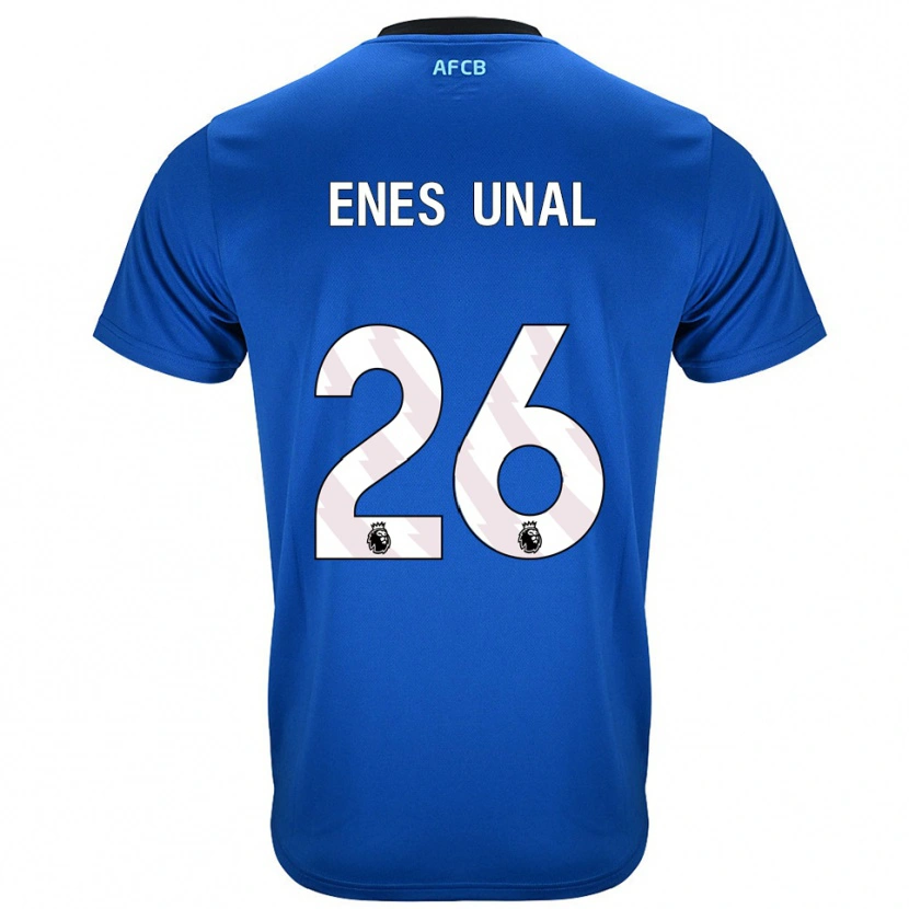 Danxen Mann Enes Ünal #26 Blå Svart Bortetrøye Drakt Trøye 2025/26 Skjorter T-Skjorte