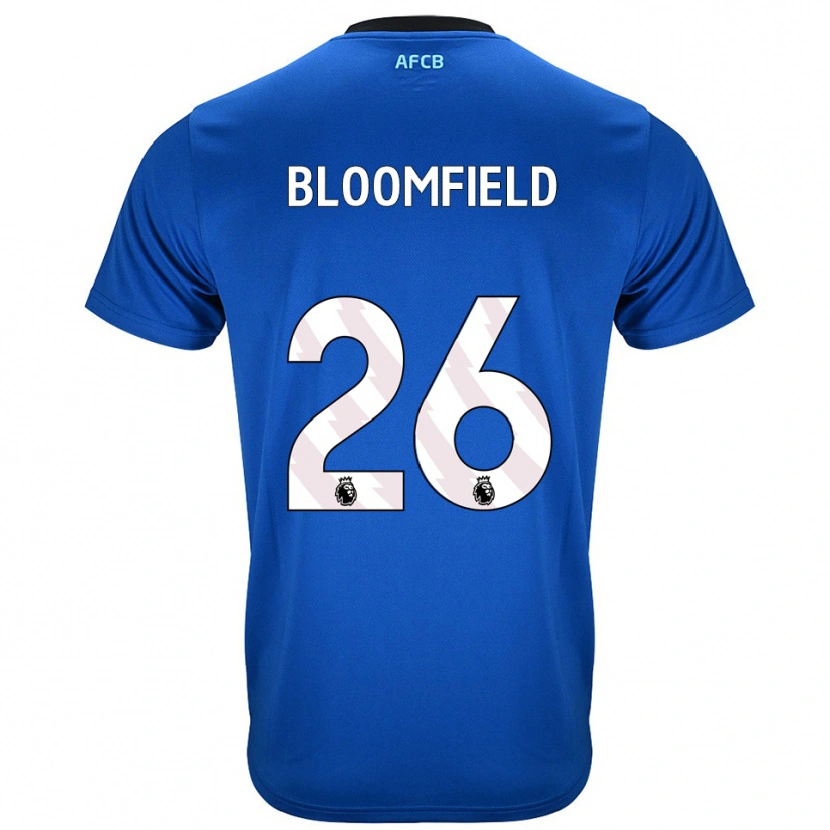 Danxen Mann Erin Bloomfield #26 Blå Svart Bortetrøye Drakt Trøye 2025/26 Skjorter T-Skjorte