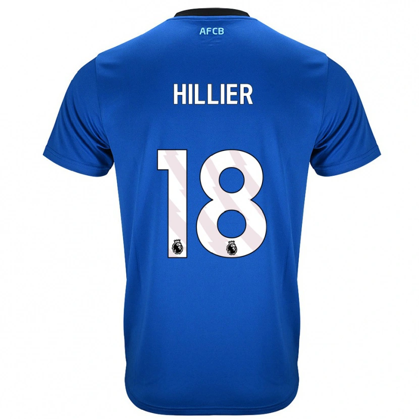 Danxen Mann Gemma Hillier #18 Blå Svart Bortetrøye Drakt Trøye 2025/26 Skjorter T-Skjorte