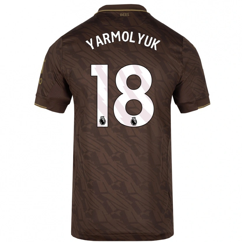 Danxen Mann Yegor Yarmolyuk #18 Brun Gull Bortetrøye Drakt Trøye 2025/26 Skjorter T-Skjorte