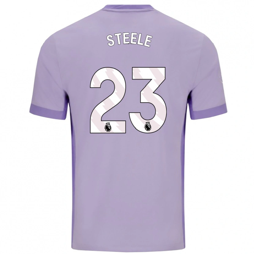 Danxen Mann Jason Steele #23 Taro Lilla Hvit Bortetrøye Drakt Trøye 2025/26 Skjorter T-Skjorte