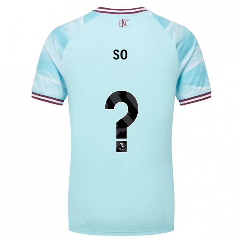 Danxen Mann Fabio So #0 Himmelsblå Burgunder Bortetrøye Drakt Trøye 2025/26 Skjorter T-Skjorte