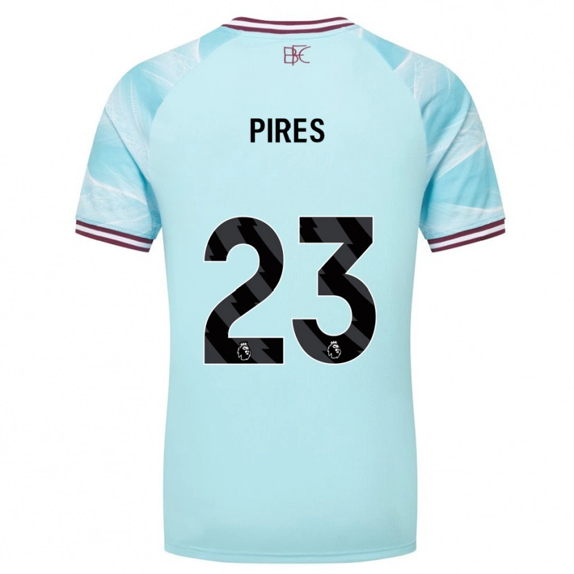 Danxen Mann Lucas Pires #23 Himmelsblå Burgunder Bortetrøye Drakt Trøye 2025/26 Skjorter T-Skjorte