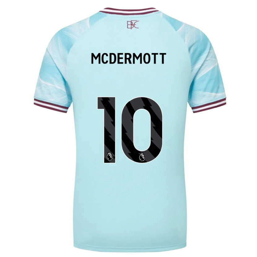 Danxen Mann Tommy Mcdermott #10 Himmelsblå Burgunder Bortetrøye Drakt Trøye 2025/26 Skjorter T-Skjorte