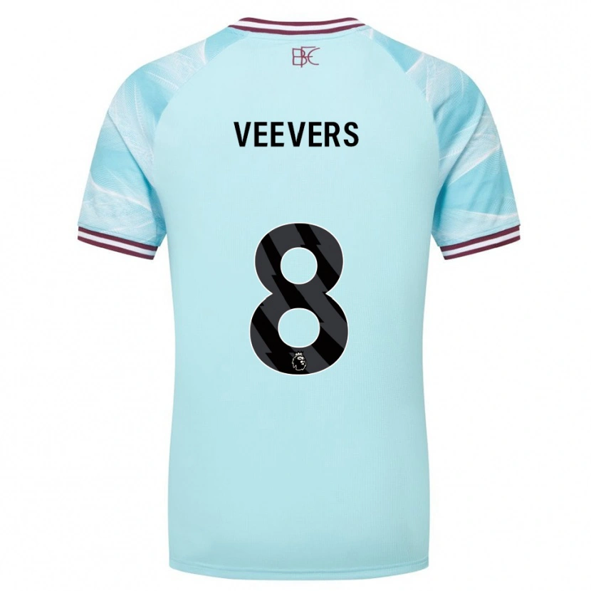 Danxen Mann Charlie Veevers #8 Himmelsblå Burgunder Bortetrøye Drakt Trøye 2025/26 Skjorter T-Skjorte